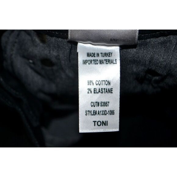 AGOLDE Women's Toni Mid Rise Straight Jeans SIZE 28 Black - Picture 8 of 8